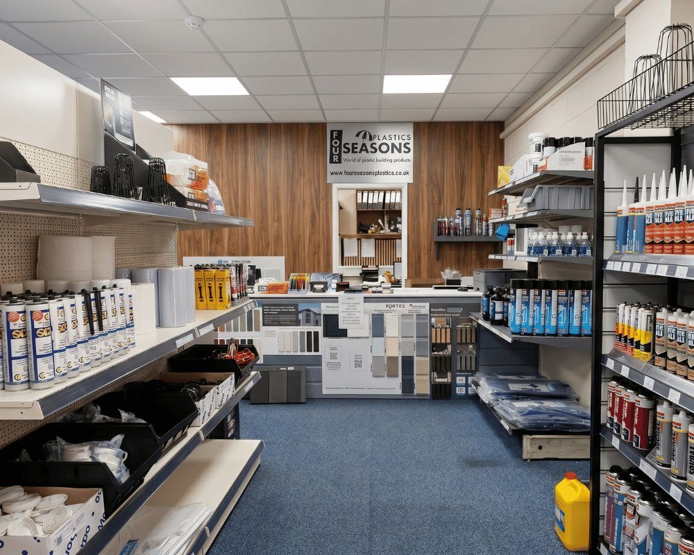 Inside the Four Seasons Plastics trade counter in Hastings