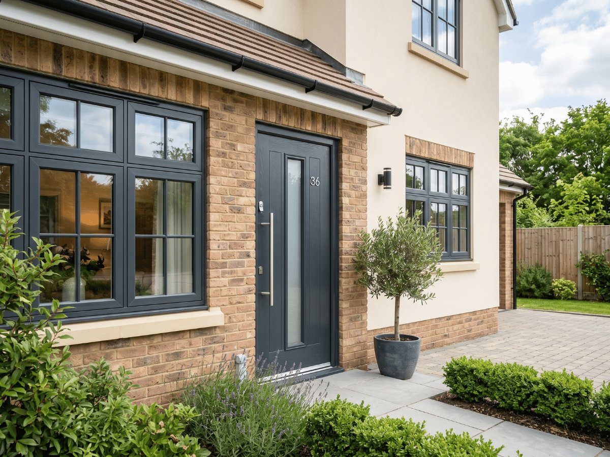 Anthracite uPVC windows and a composite door